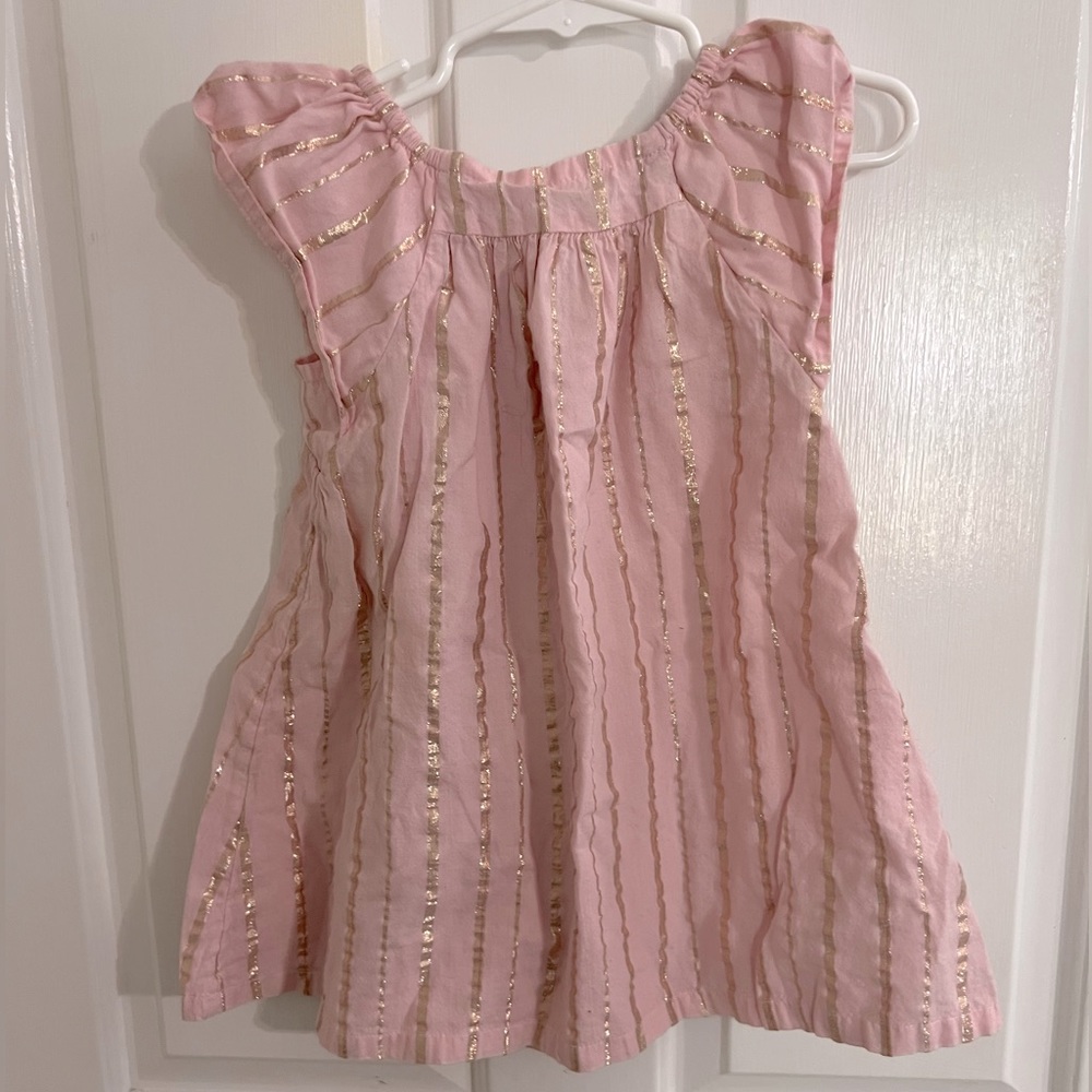 Old navy girls toddler dress. Size 2T. Pink and gold.
